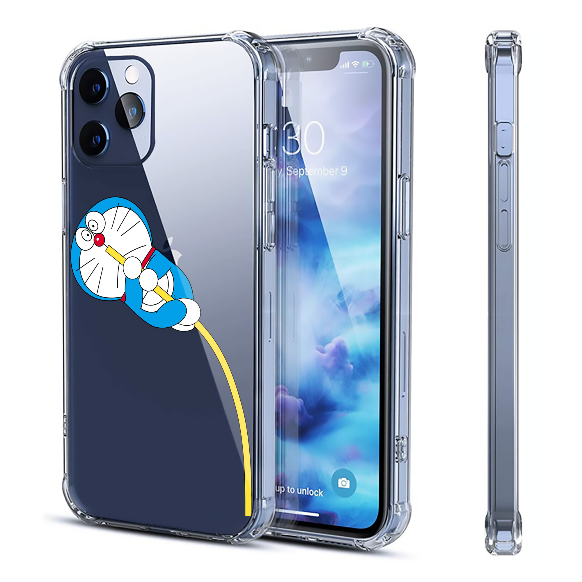 （画像用） ドラえもん Doraemon 【iPhone 12シリーズ対応】透明スマホケース（クリアソフトケース）